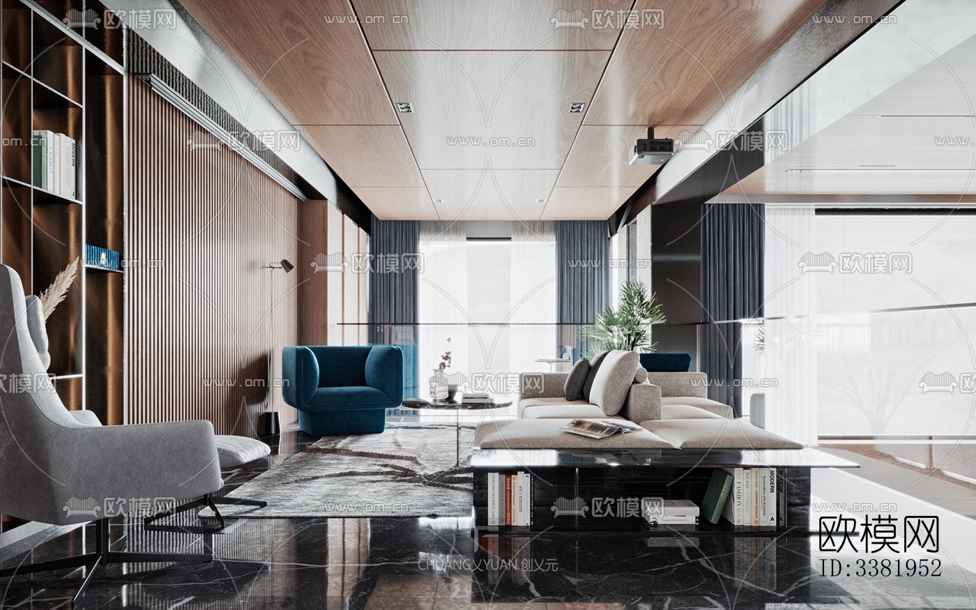 现代别墅效果图下载（渲染图16）