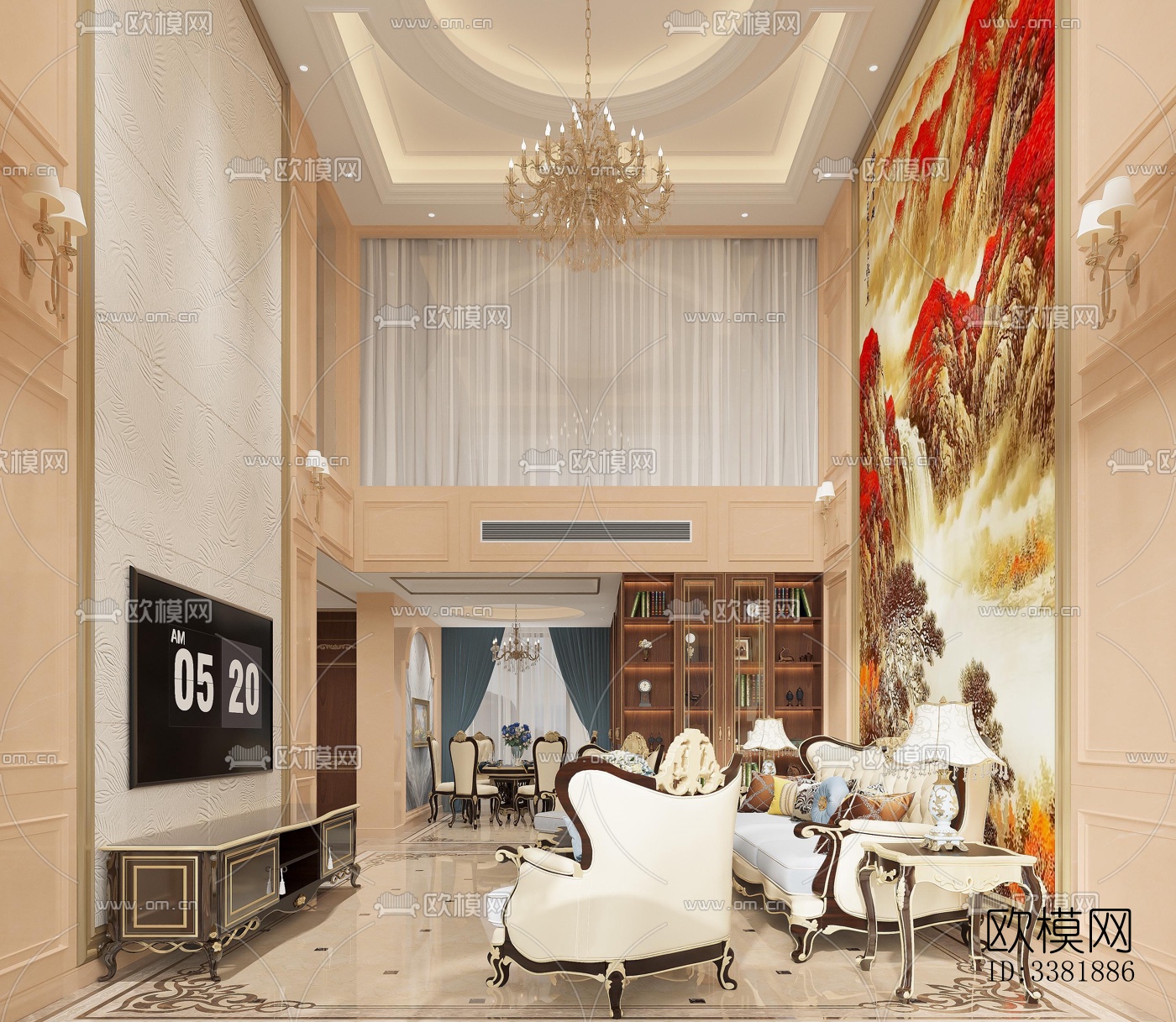 现代别墅效果图下载（渲染图3）