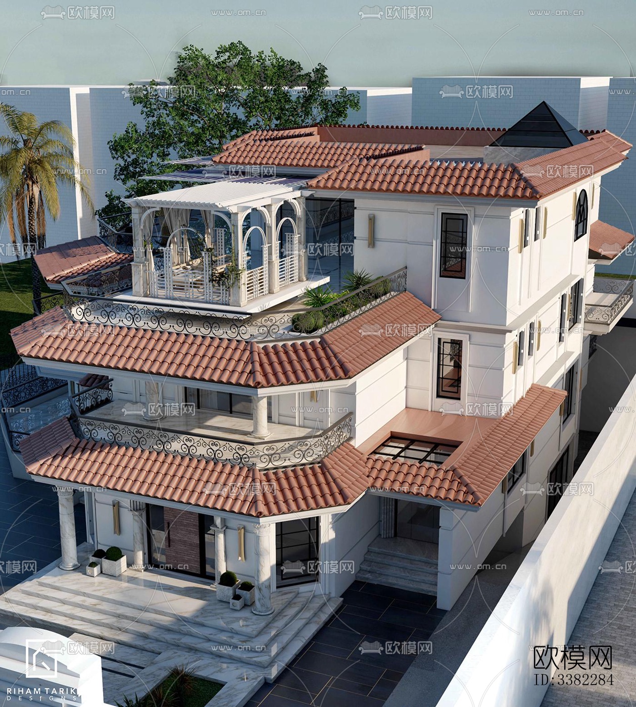 现代别墅效果图下载（渲染图3）