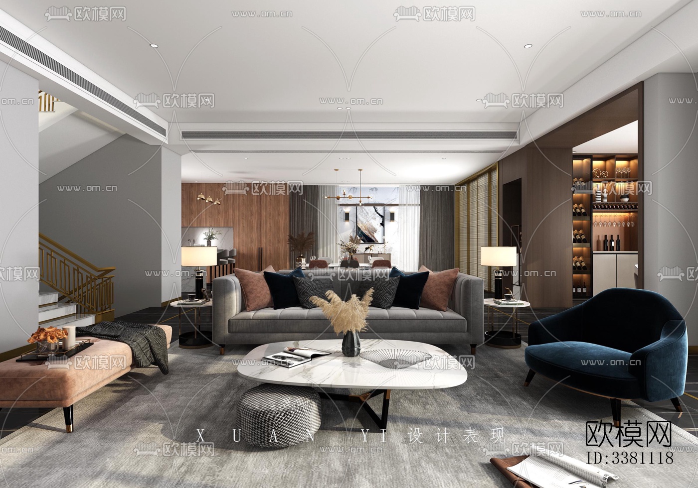 现代别墅效果图下载（渲染图1）