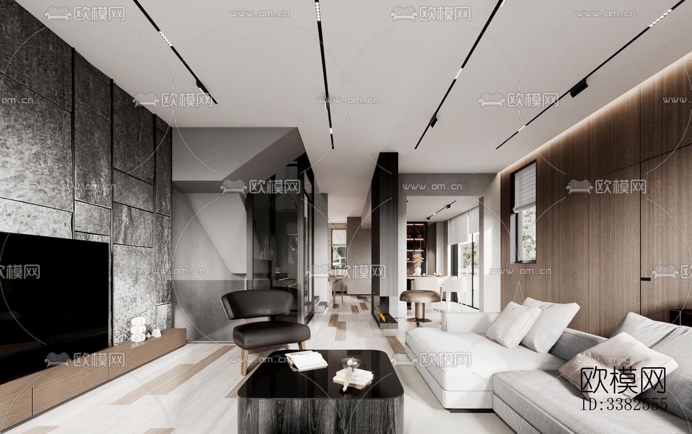 现代别墅效果图下载（渲染图2）