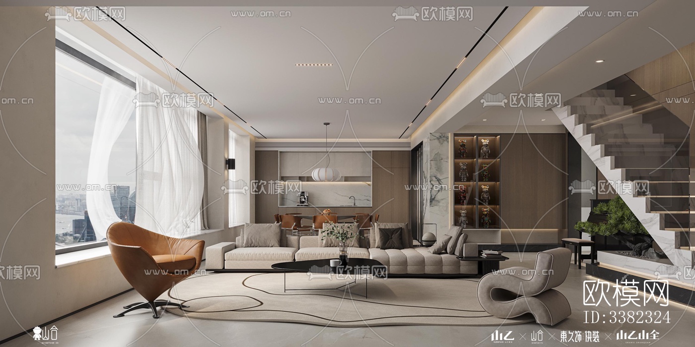 现代别墅效果图下载（渲染图1）