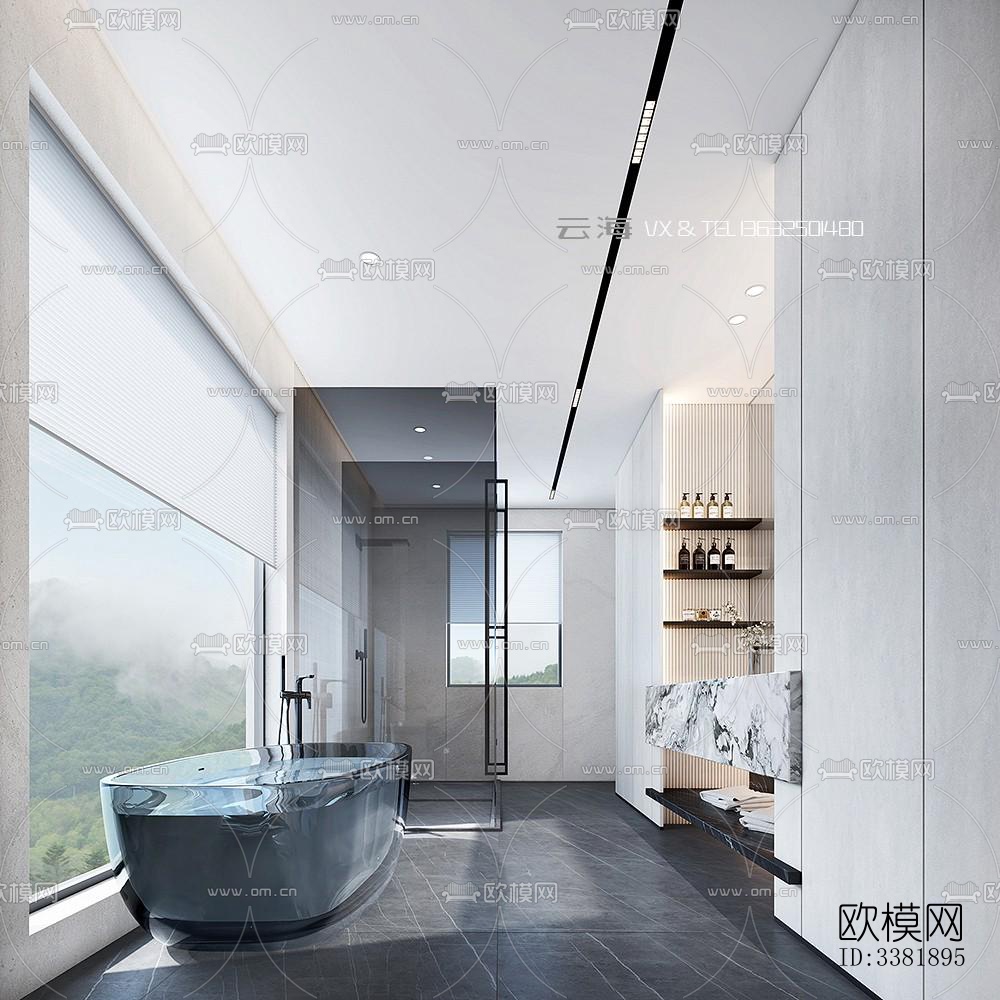 现代别墅效果图下载（渲染图20）