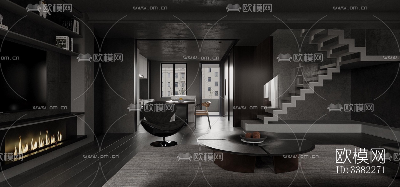 现代别墅效果图下载（渲染图2）