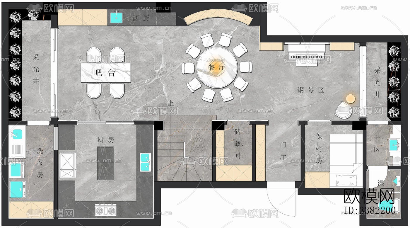 现代别墅效果图下载（渲染图7）