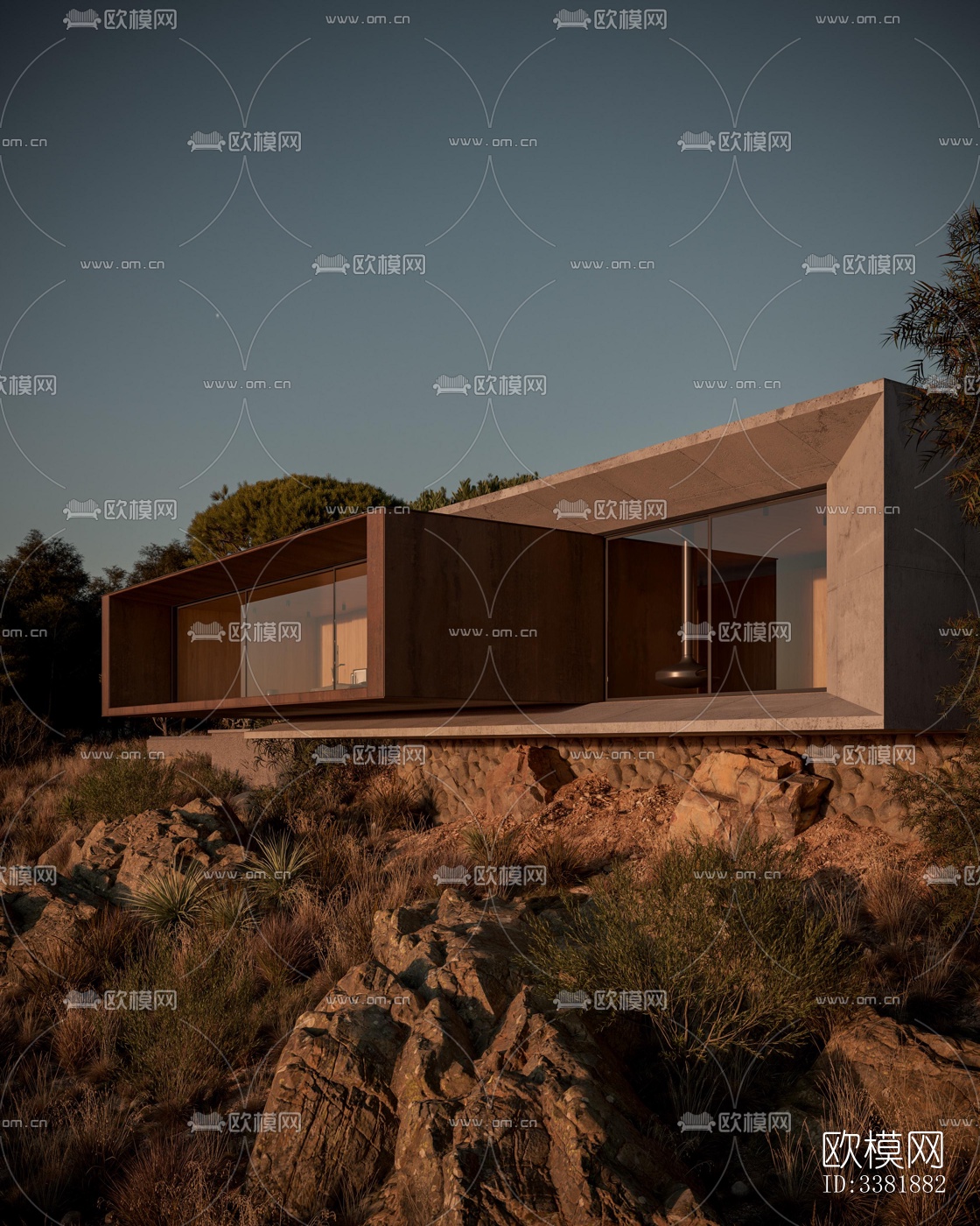 现代别墅效果图下载（渲染图17）