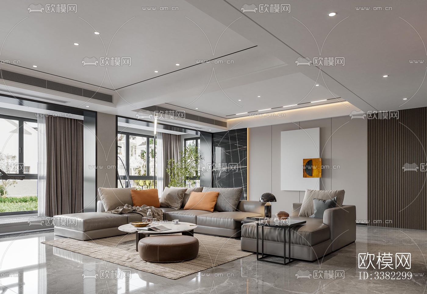 现代别墅效果图下载（渲染图1）