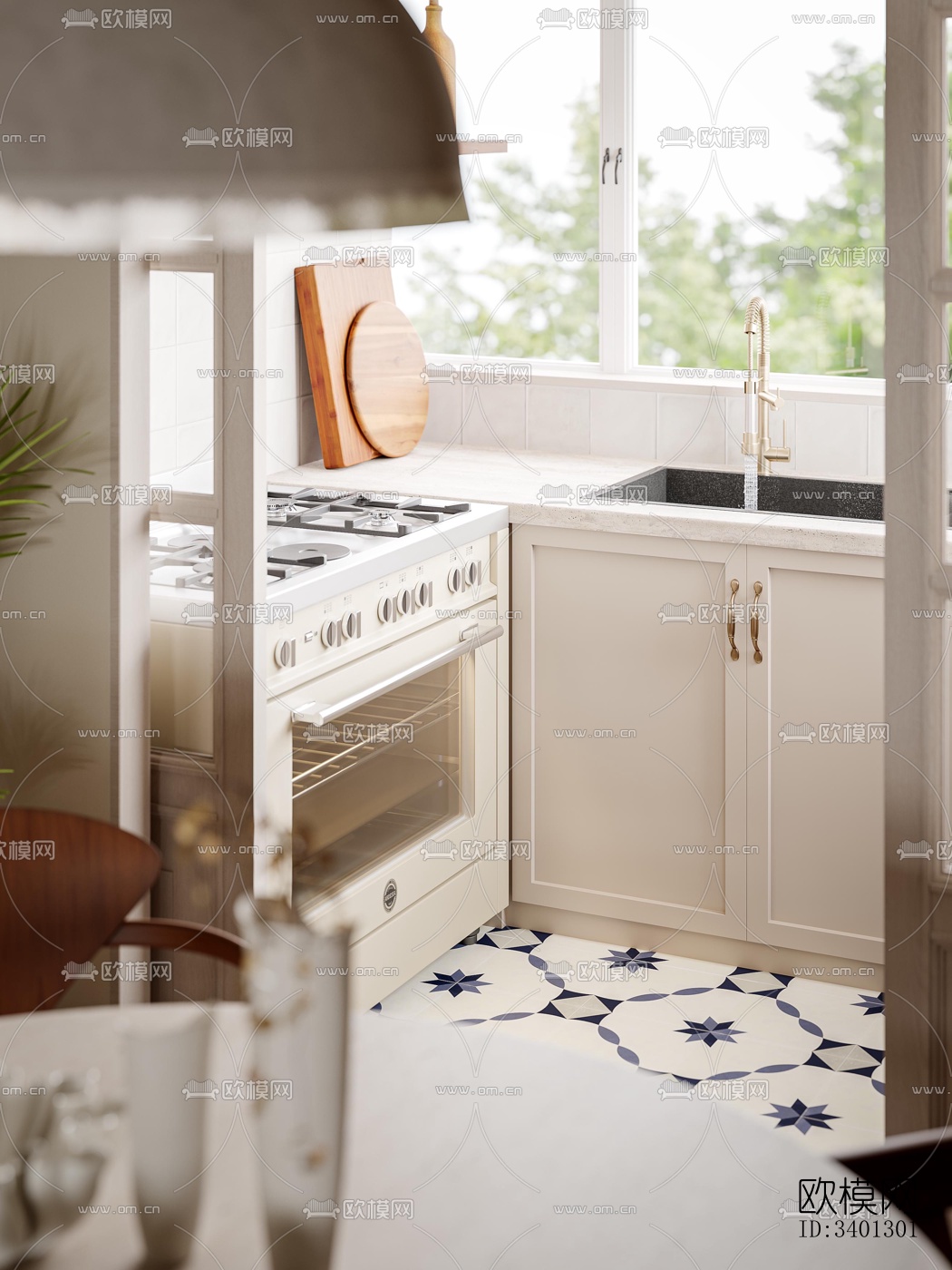 中古风别墅效果图下载（渲染图20）