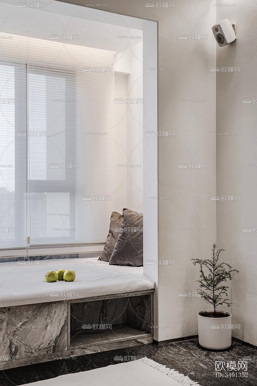 现代大平层效果图下载（渲染图12）