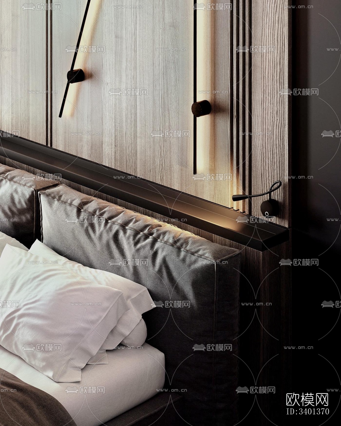 现代大平层效果图下载（渲染图3）