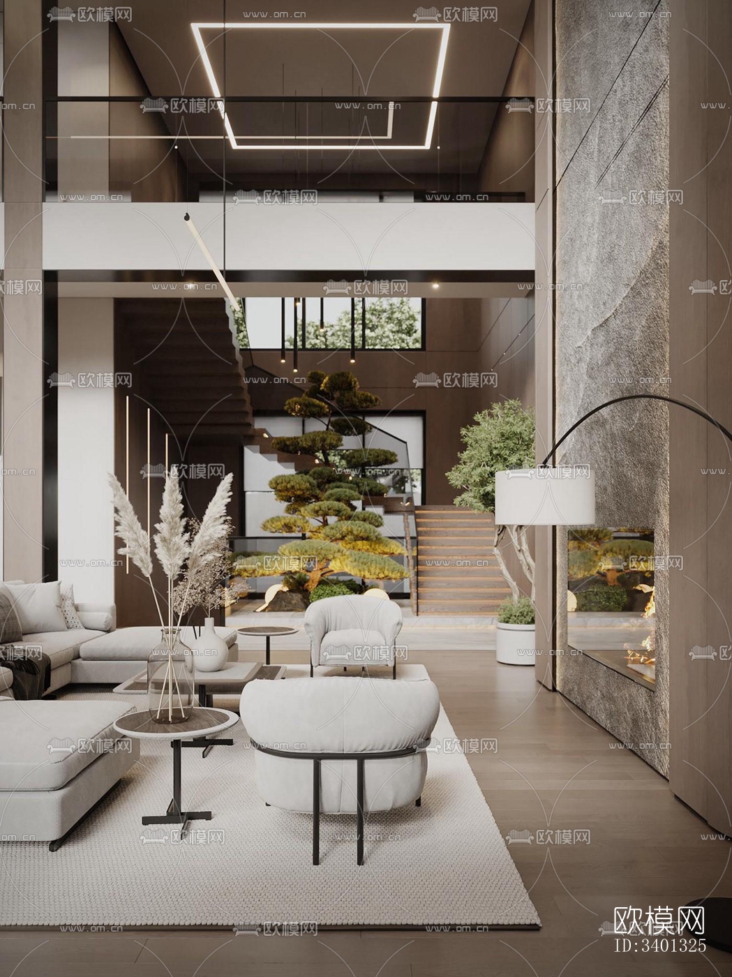 现代别墅效果图下载（渲染图1）