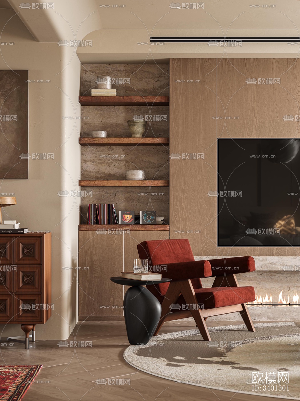 中古风别墅效果图下载（渲染图2）