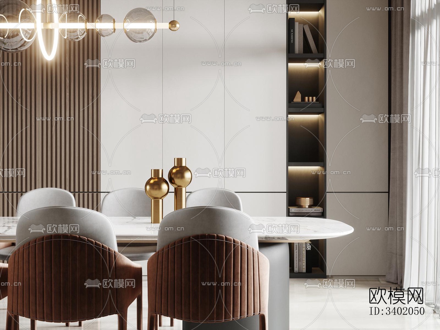 现代大平层效果图下载（渲染图14）