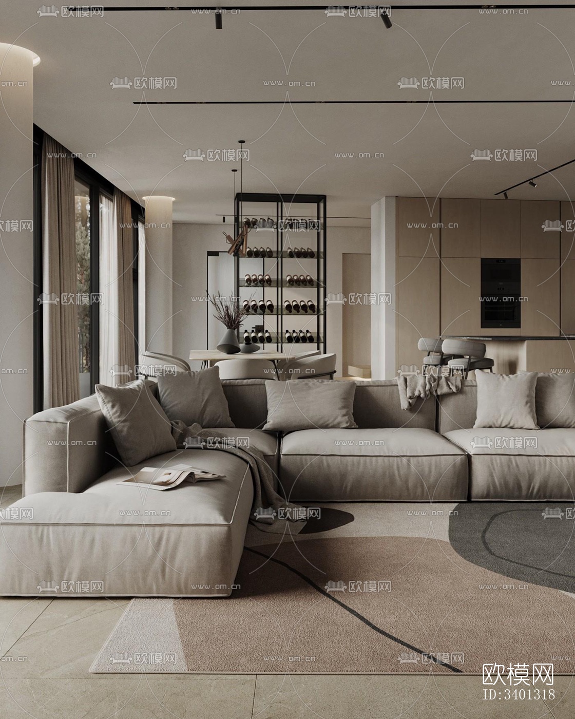 现代别墅效果图下载（渲染图12）