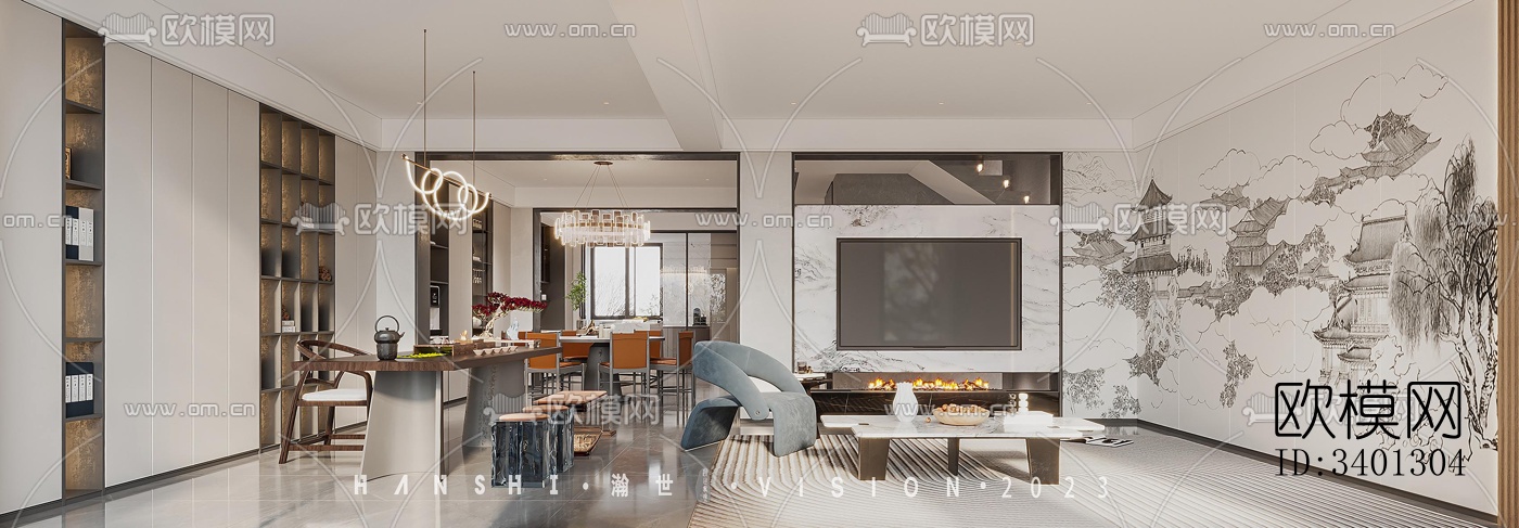 现代别墅效果图下载（渲染图1）