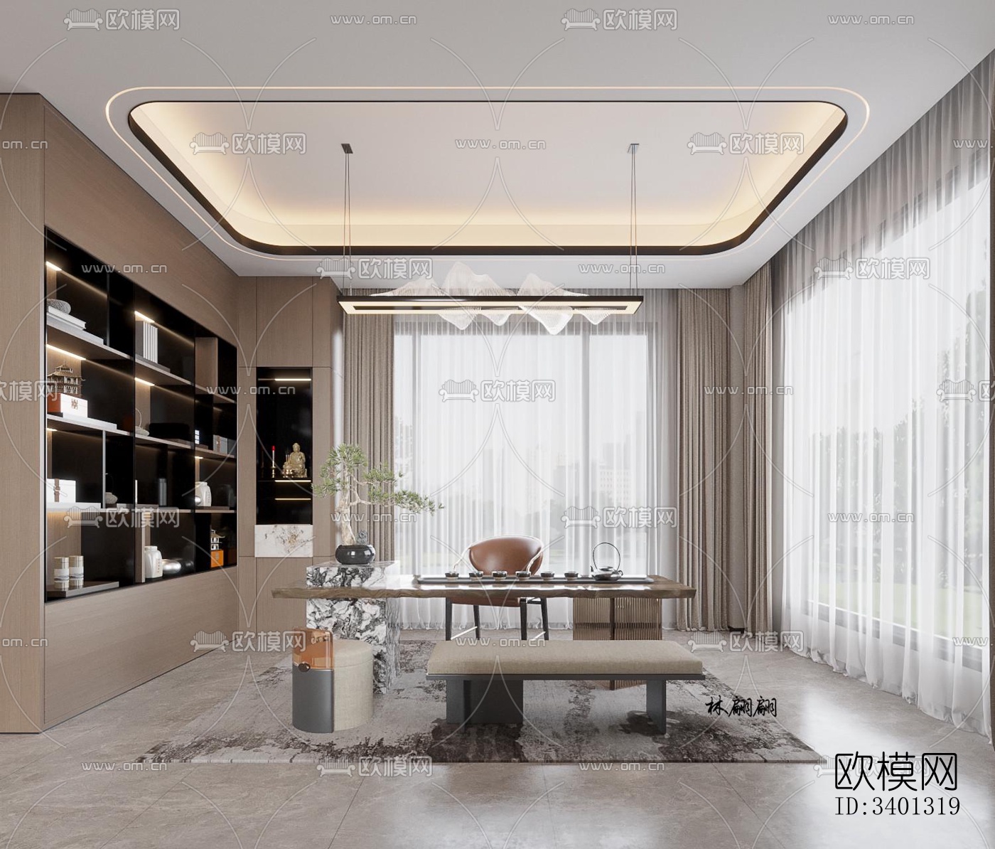 现代别墅效果图下载（渲染图8）