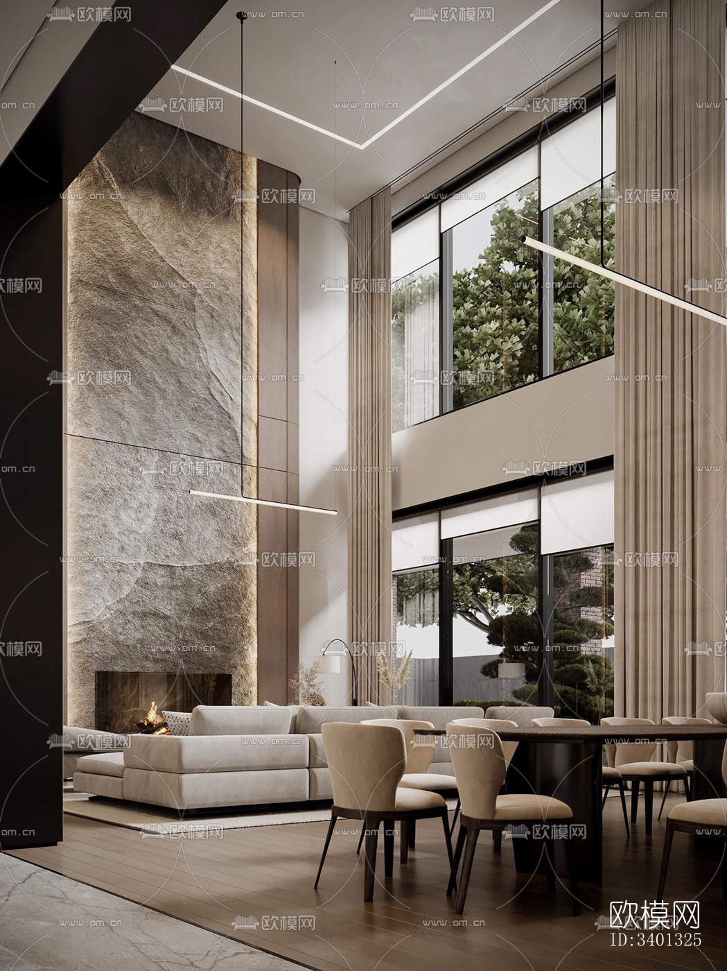 现代别墅效果图下载（渲染图14）