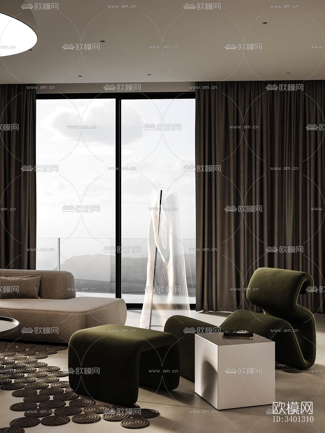 现代别墅效果图下载（渲染图3）