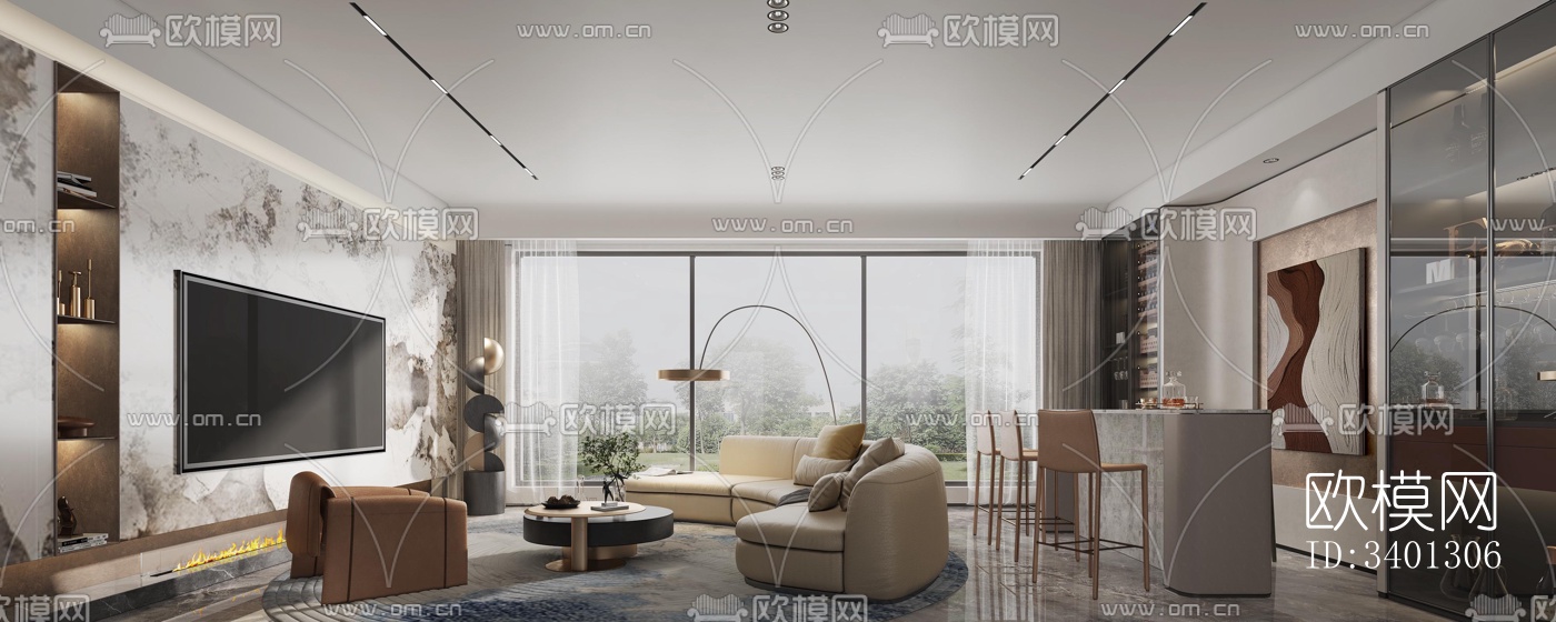 现代别墅效果图下载（渲染图12）