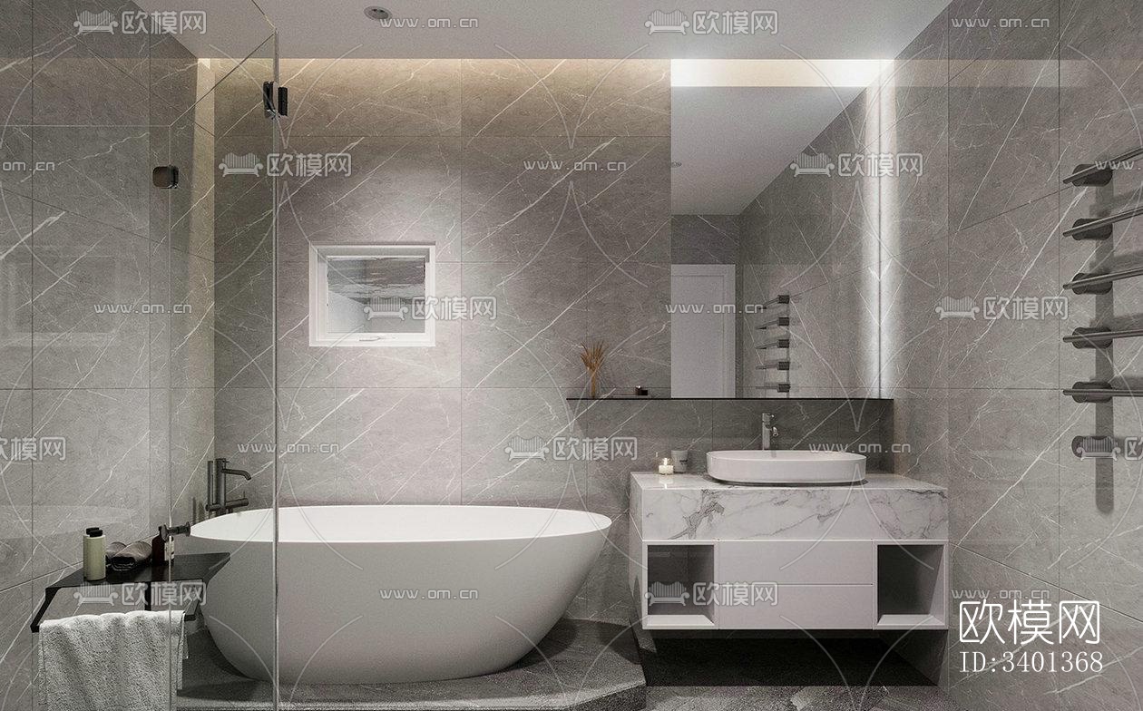 现代大平层效果图下载（渲染图4）