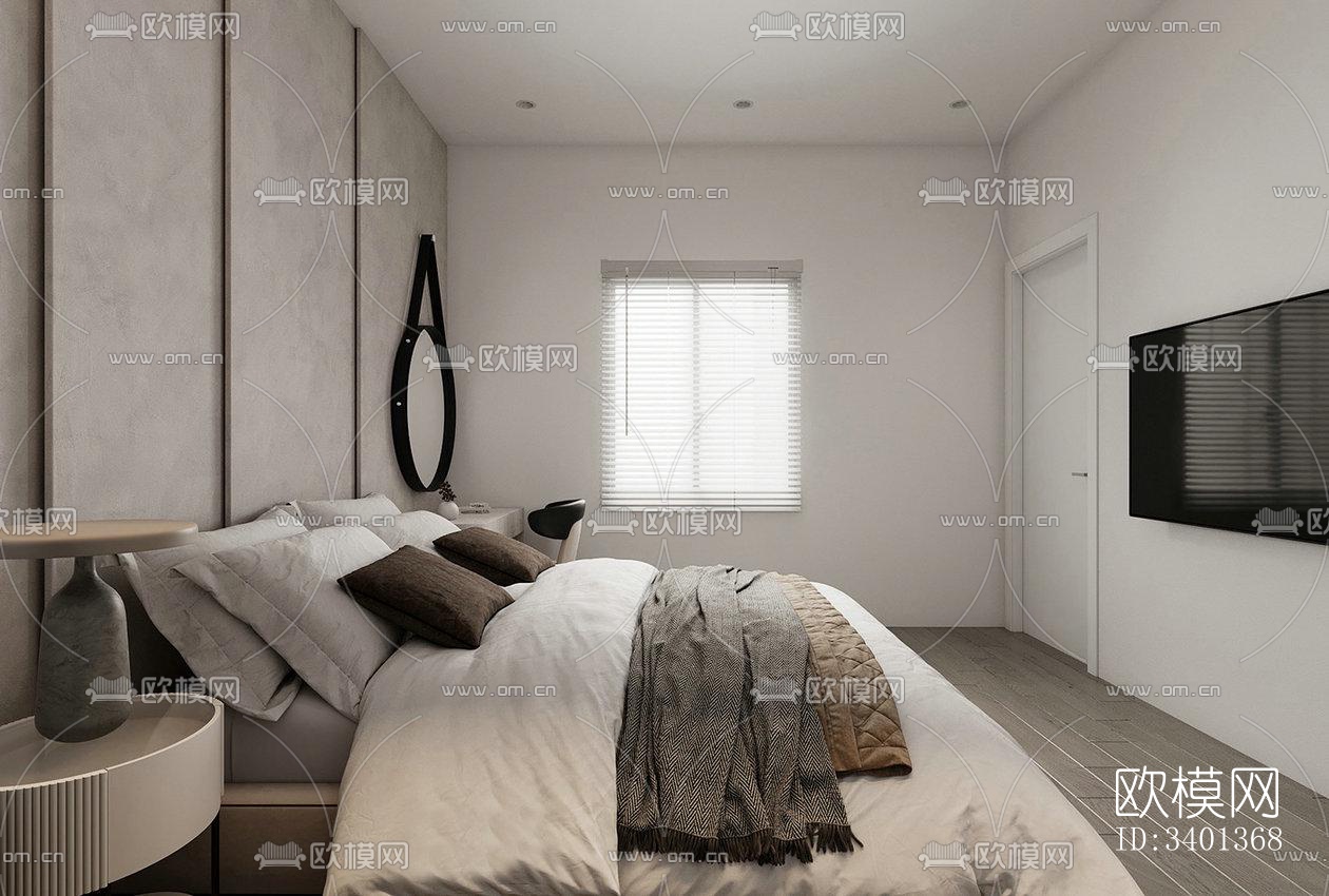 现代大平层效果图下载（渲染图8）