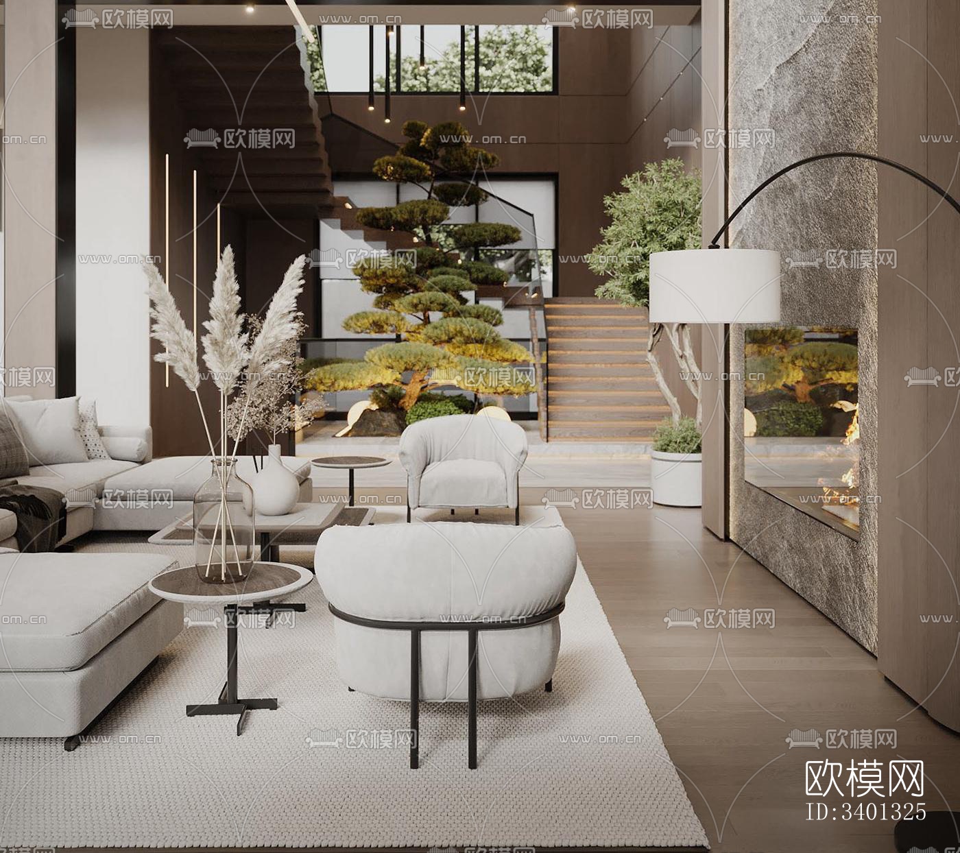 现代别墅效果图下载（渲染图12）