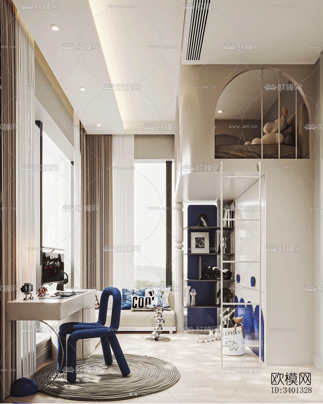 现代别墅效果图下载（渲染图10）