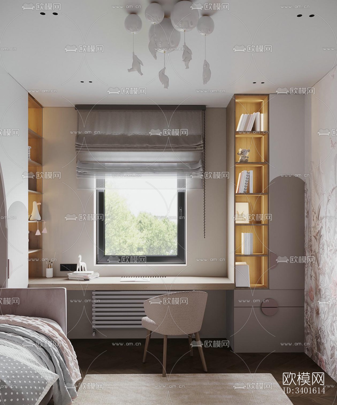 现代大平层效果图下载（渲染图13）