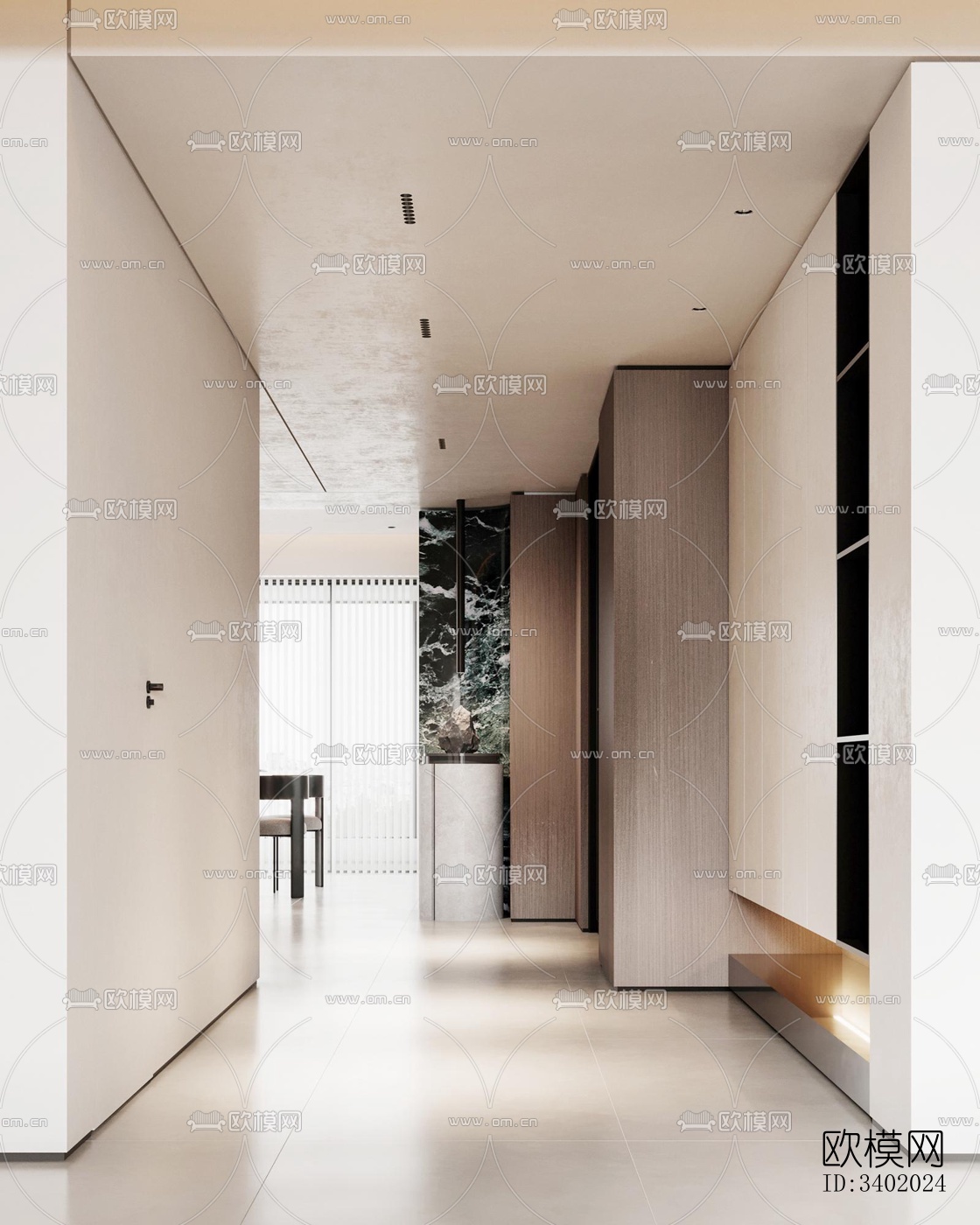 现代大平层效果图下载（渲染图14）