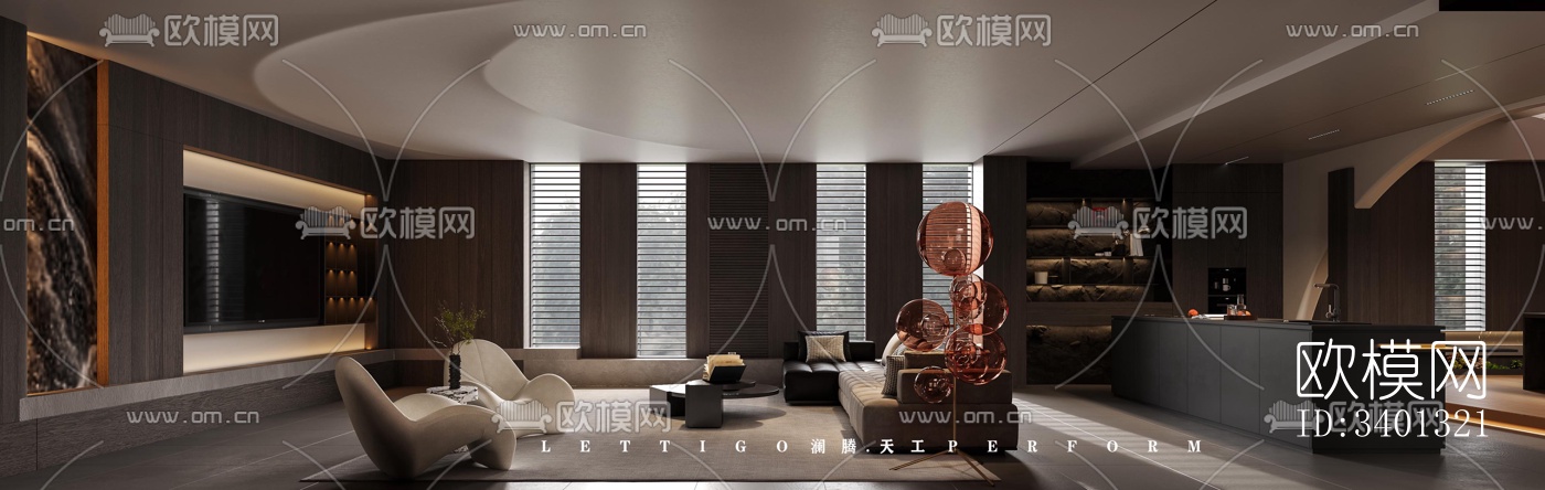 现代别墅效果图下载（渲染图8）