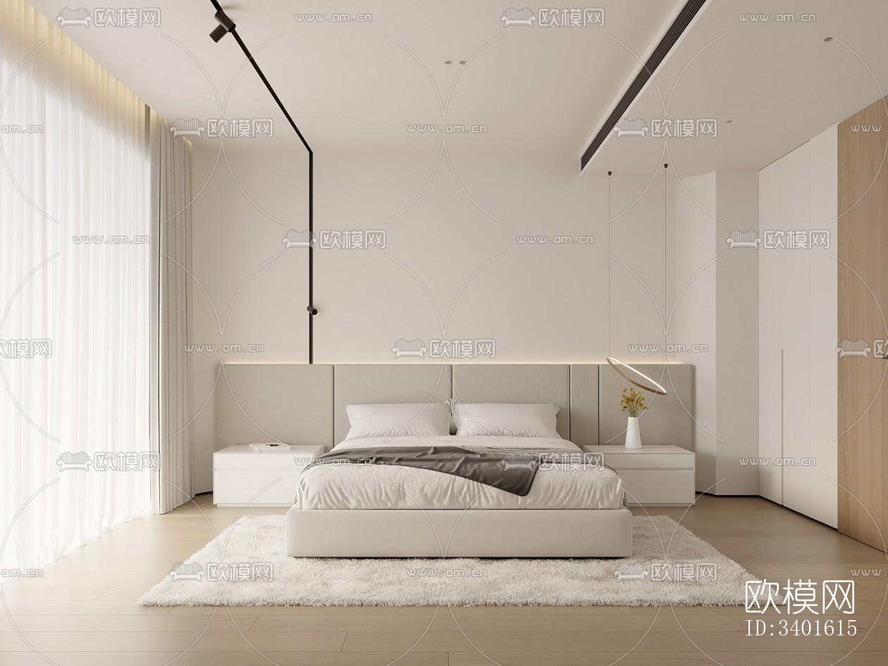 现代大平层效果图下载（渲染图13）