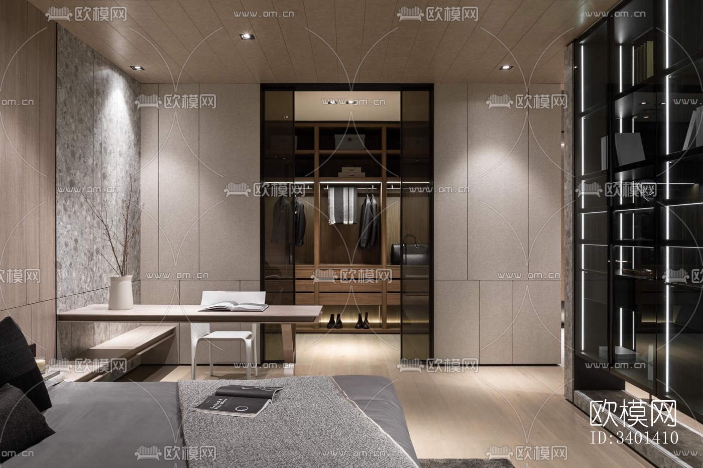 现代大平层效果图下载（渲染图11）