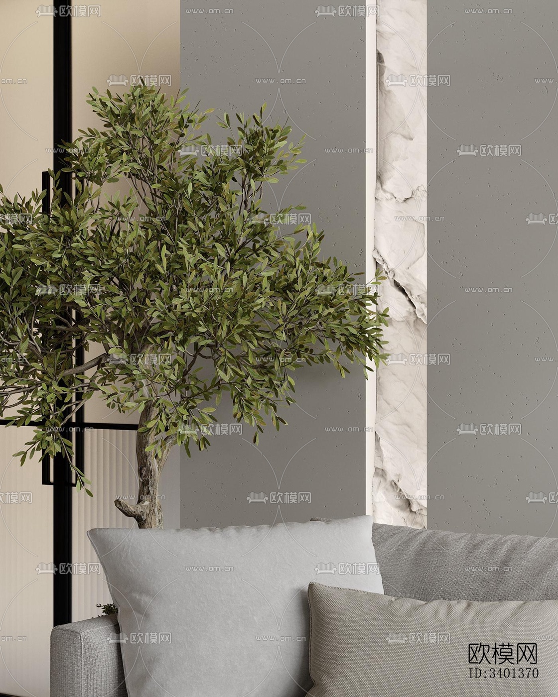 现代大平层效果图下载（渲染图5）