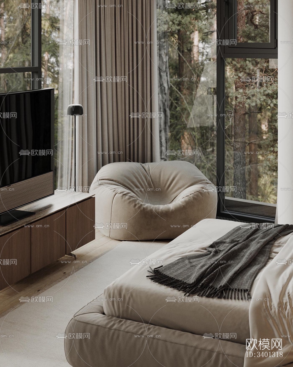 现代别墅效果图下载（渲染图4）