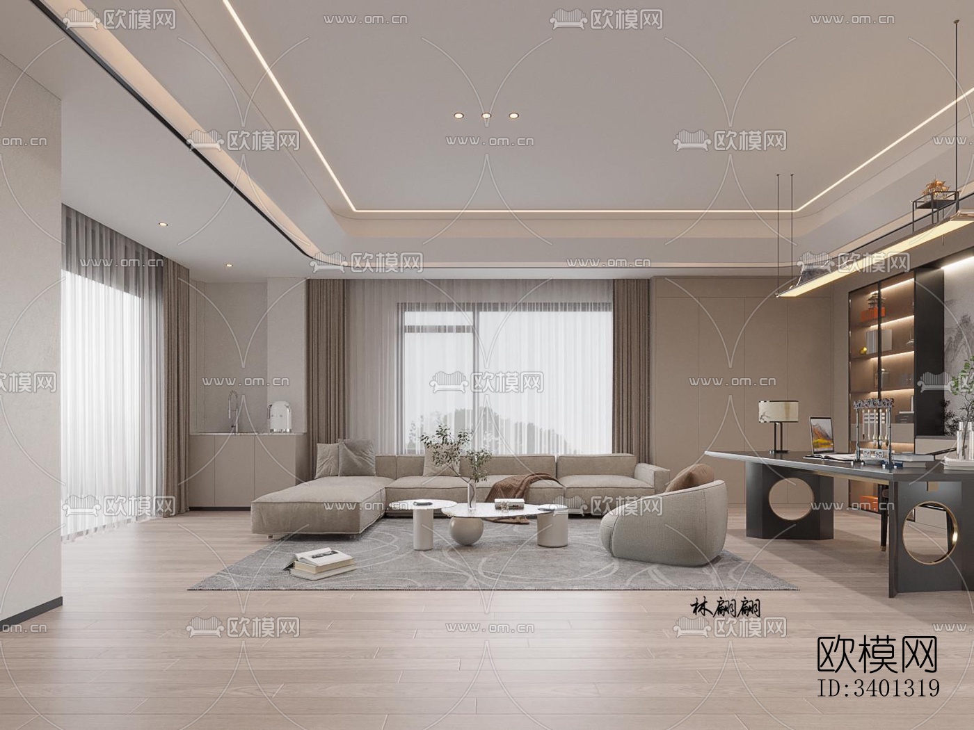 现代别墅效果图下载（渲染图6）