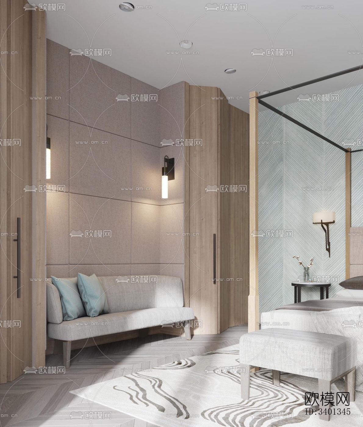 现代大平层效果图下载（渲染图20）