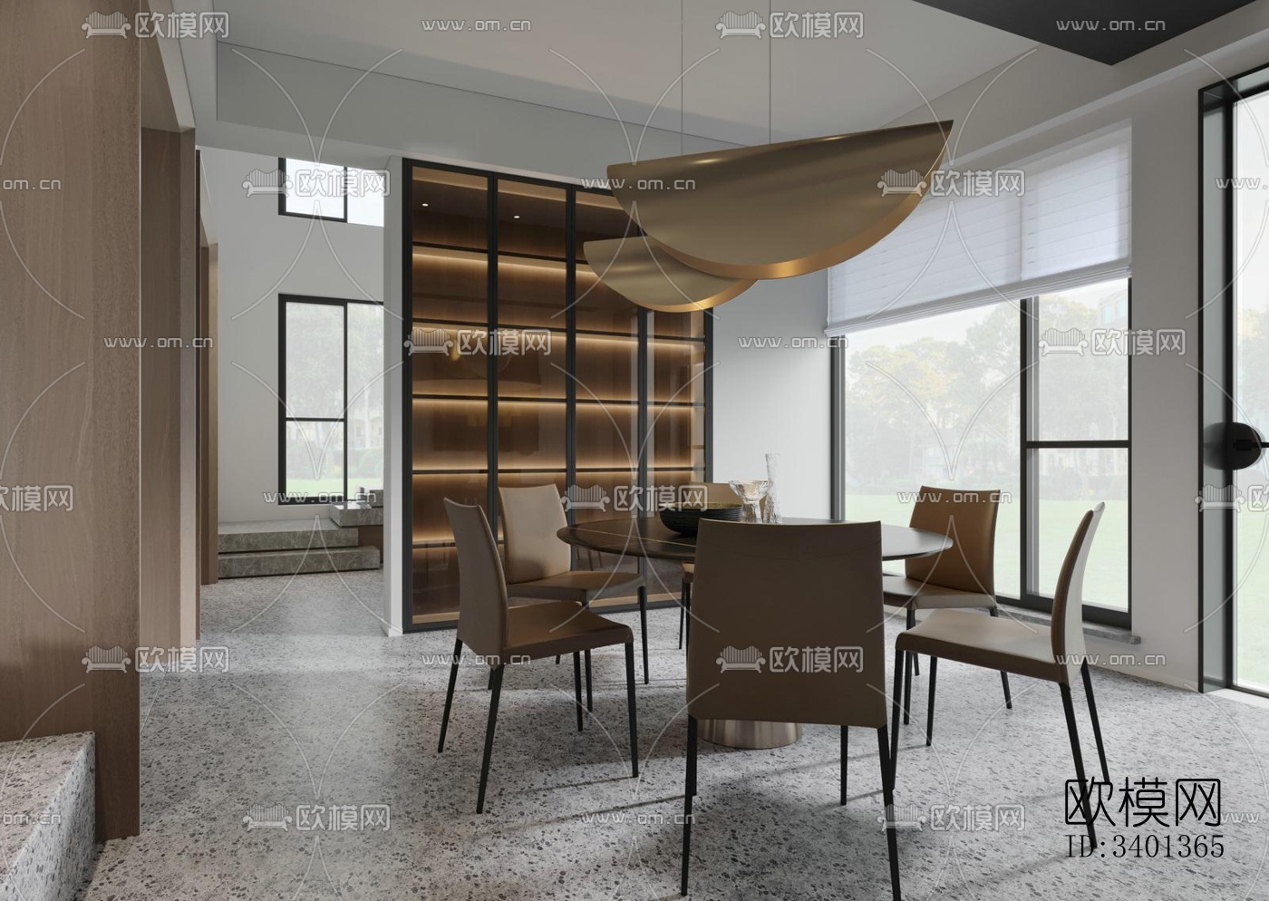 现代大平层效果图下载（渲染图5）