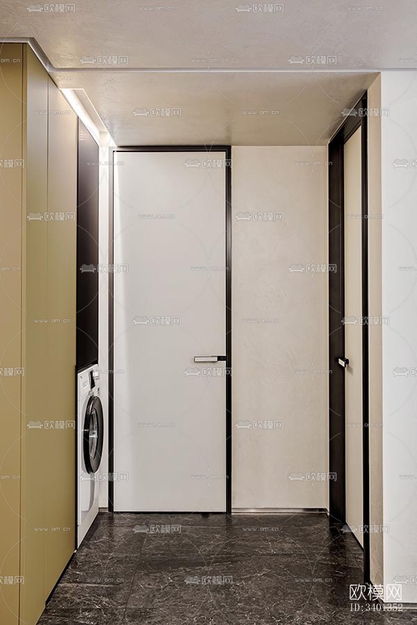 现代大平层效果图下载（渲染图18）