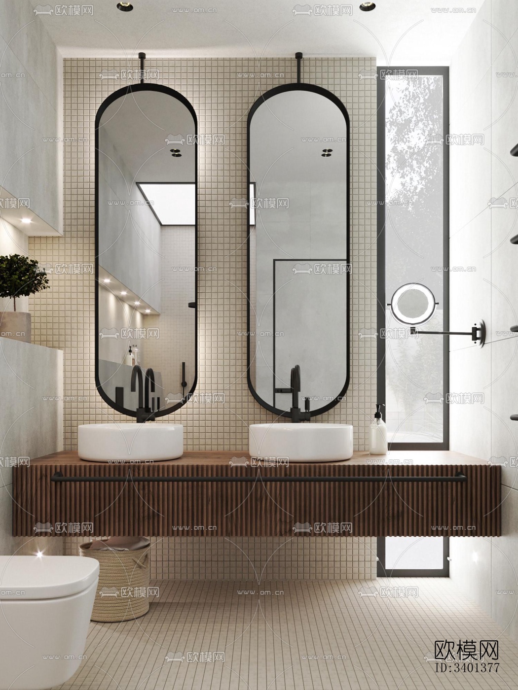 现代大平层效果图下载（渲染图13）