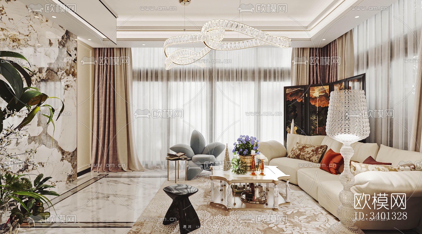 现代别墅效果图下载（渲染图1）