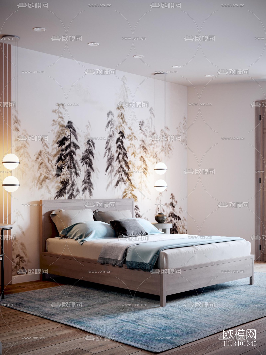 现代大平层效果图下载（渲染图17）