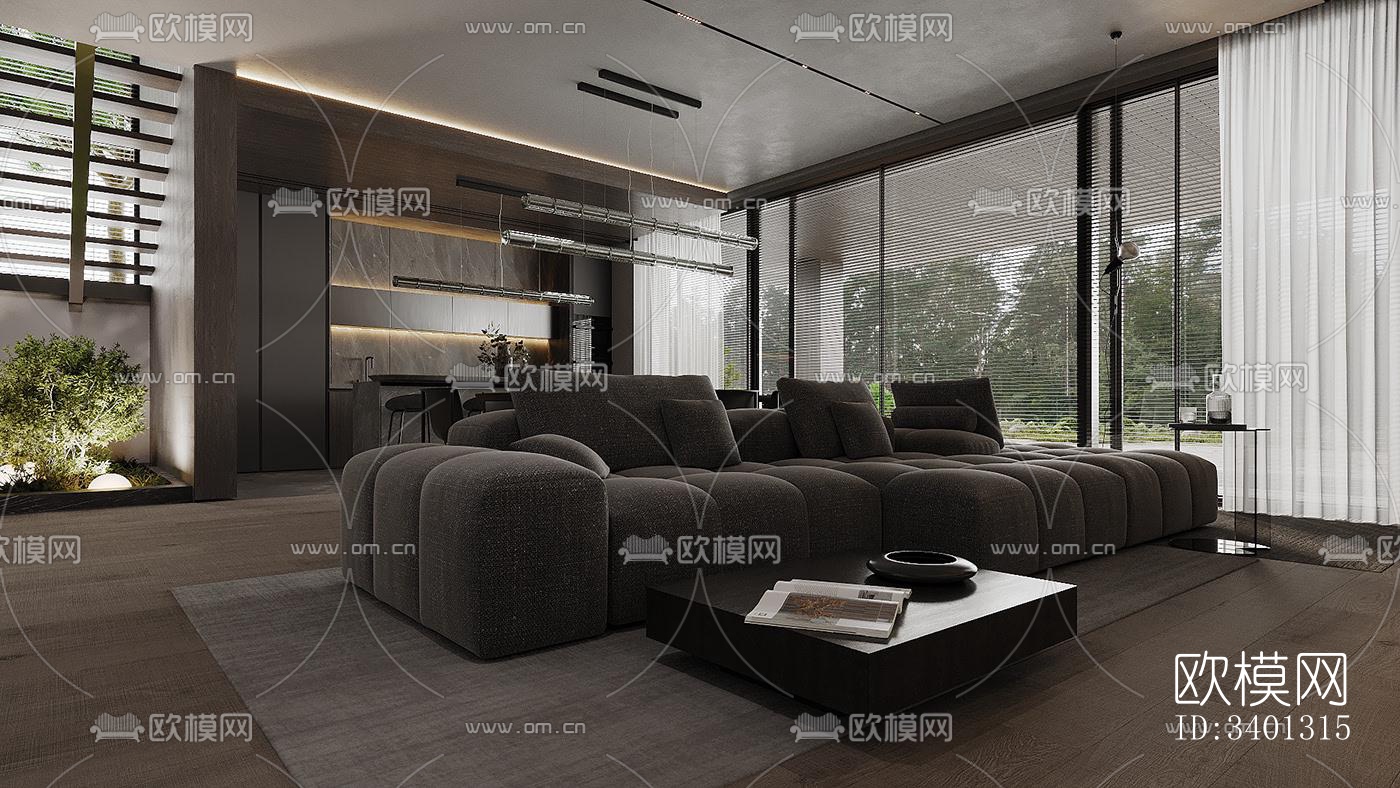 现代别墅效果图下载（渲染图15）