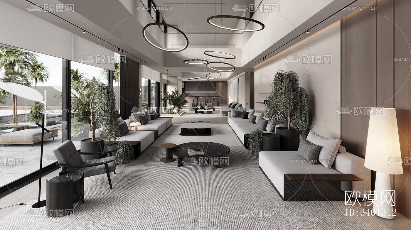 现代别墅效果图下载（渲染图2）