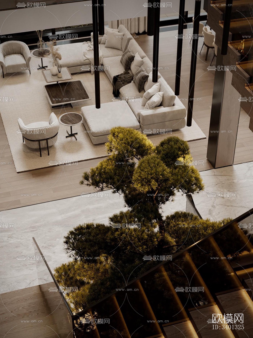 现代别墅效果图下载（渲染图18）