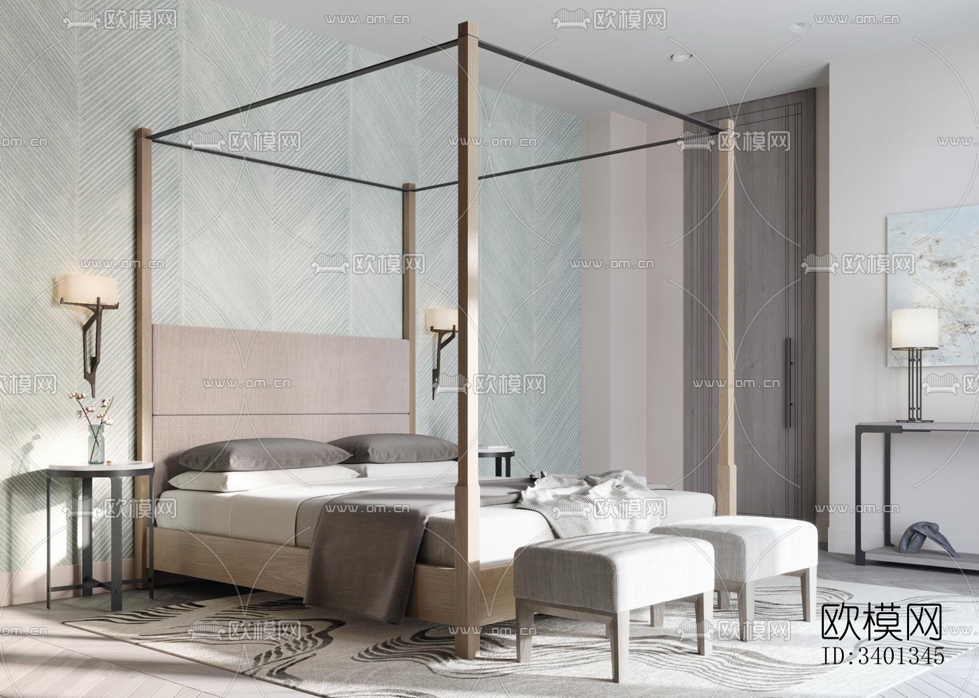 现代大平层效果图下载（渲染图19）