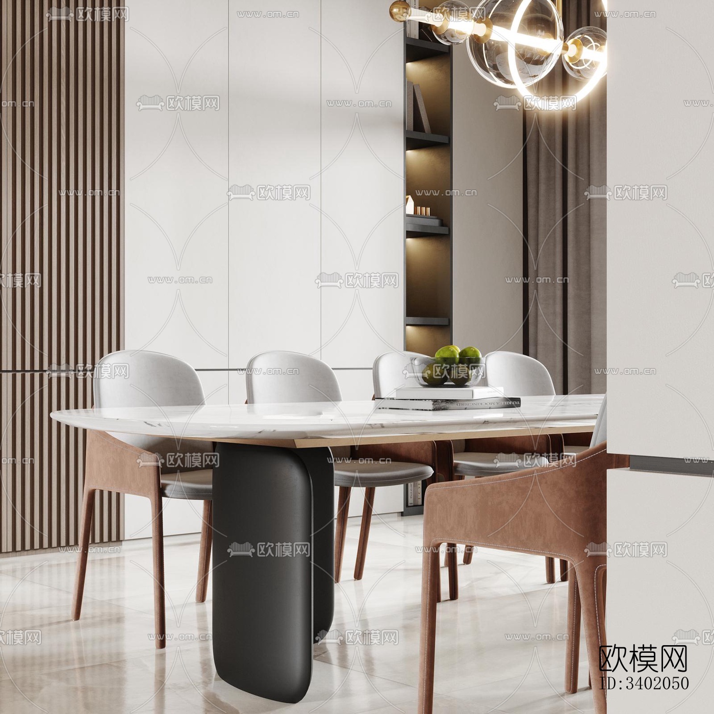 现代大平层效果图下载（渲染图10）