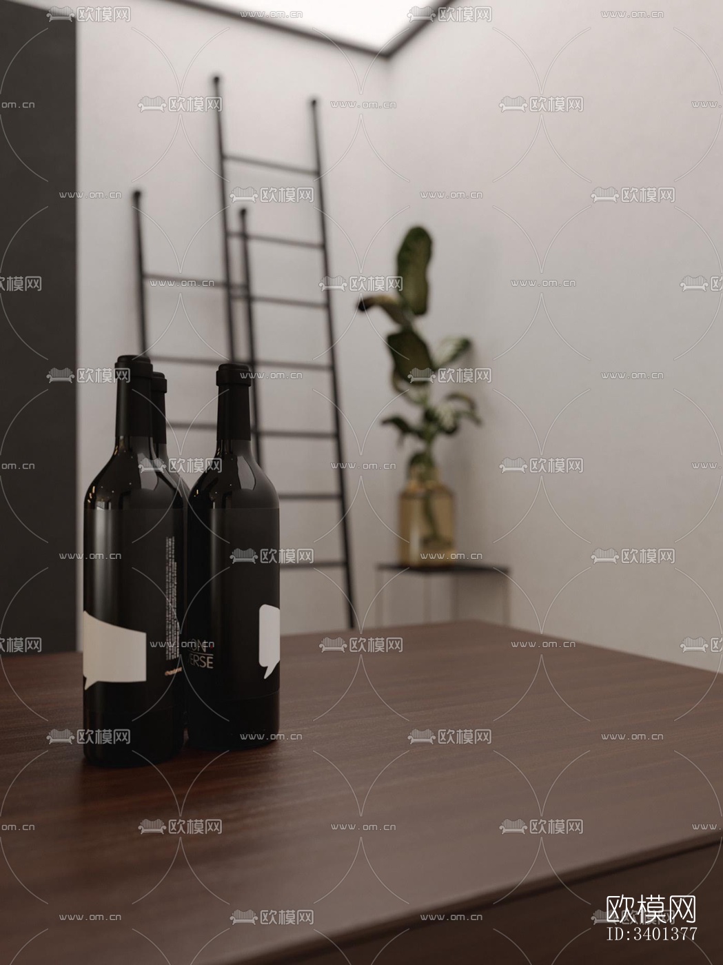 现代大平层效果图下载（渲染图9）