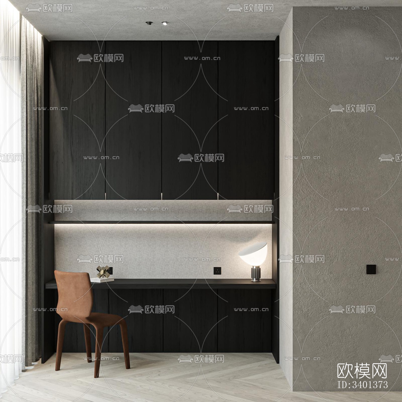 现代大平层效果图下载（渲染图13）