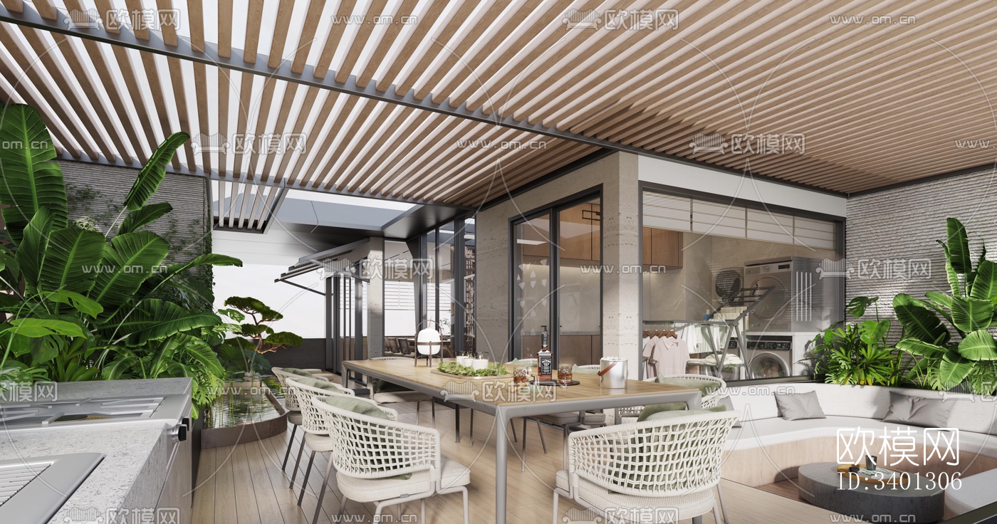 现代别墅效果图下载（渲染图9）