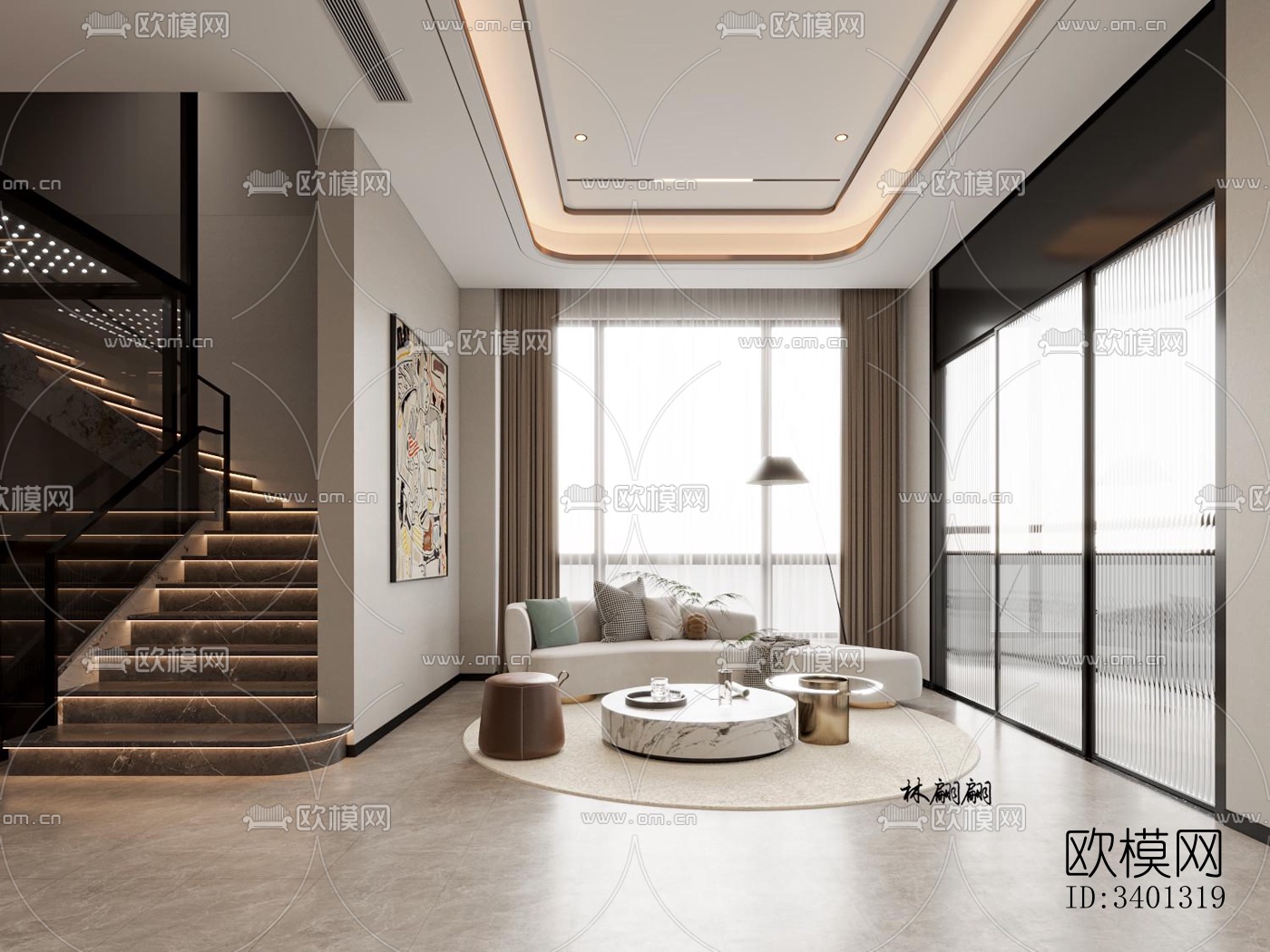 现代别墅效果图下载（渲染图7）